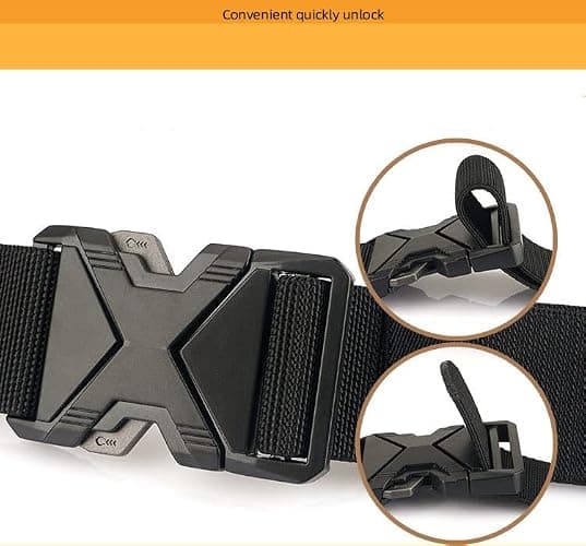 Cicilin Mens Quick Release Tactical Belt Military Work Nylon Web Work Adjustable Belt thumbnail 5