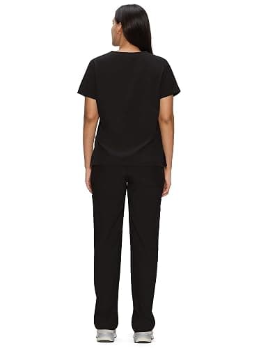 floralhue Scrubs for Women Set, Medical Women Scrubs, V-Neck Top and Straight Leg Pants with 11 Pockets (Relaxed Fit) thumbnail 2