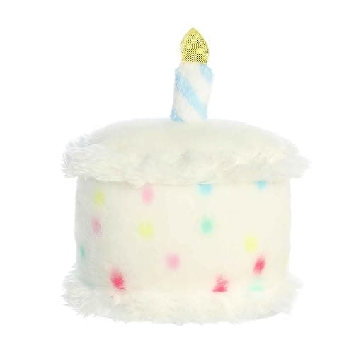 Aurora® Adorable Palm Pals™ Happy B'Day Cake Stuffed Animal - Fun Collectible Plush for Kids and Adult Collectors - Perfect for Decorating Rooms and Birthday Gifts - White 5.5 Inches thumbnail 5
