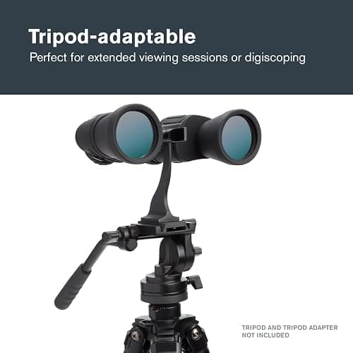 Celestron Cometron 7x50mm Astronomy Binoculars | Wide-Field Astronomy Binocular, Porro Prism, Multi-Coated Optics, Comfortable Handheld, Tripod Adaptable, Carrying Case thumbnail 6
