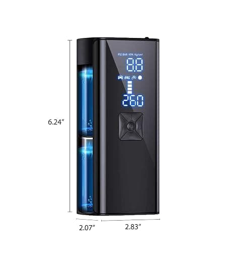 Tire Inflator Portable Air Compressor, 2X Faster Inflation Portable Air Pump with Digital Pressure Gauge & LED Light, 150PSI Tire Pump for Car, Motorcycle, Bicycle, Ball and More thumbnail 8