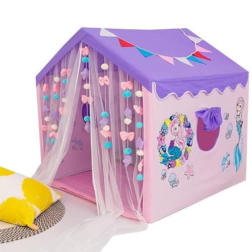 LINWIN Cute Plush Door Curtain, Self-Adhesive, Kawaii Plush Bows Stars Balls Door Curtain for Girls Bedroom 32.5" W x 34.5" L thumbnail 6