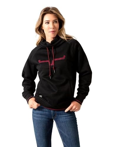 Kimes Ranch Women's Two Scoop Logo Hooded Sweatshirt - F23-13012302 XX- US Black - Image 1