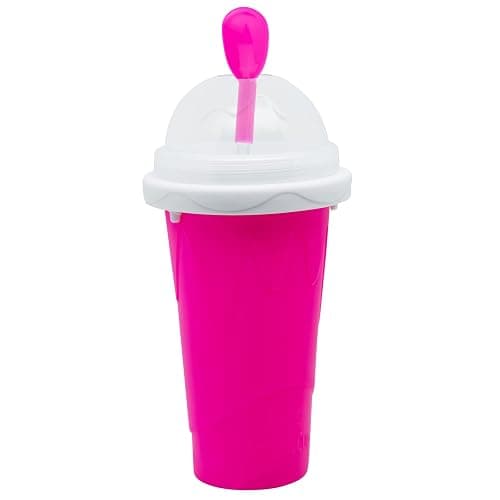 Slushy Maker Cup Slushy Cup Maker Squeeze Cup TIK TOK Frozen Magic Quick Frozen Smoothies Cup Instant Sorbet Cup With Lids And Straws For All Age (red) - red thumbnail 2
