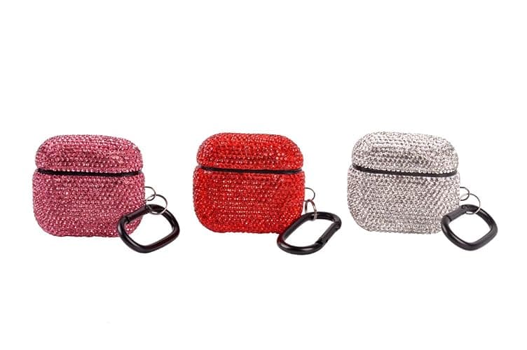 Sparkly Case Compatible with AirPods 4 Generation(2024) with Keychain,Shockproof Protective Premium Bling Rhinestone Cover Skin for AirPods 4 Charging Case (Black for 4rd) thumbnail 4