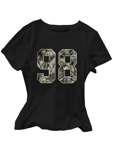 SOLY HUX Girl's Camo Number Graphic Tees Casual Crew Neck Short Sleeve T Shirts - Image 1