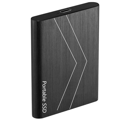 Piocspw Disque Dur Externe 2To, 2.5 Pouces, Portable étanche et Anti-Choc pour PC, Mac, TV, MacBook, Ordinateur Portable, Bureau, Windows,Noir - Image 1