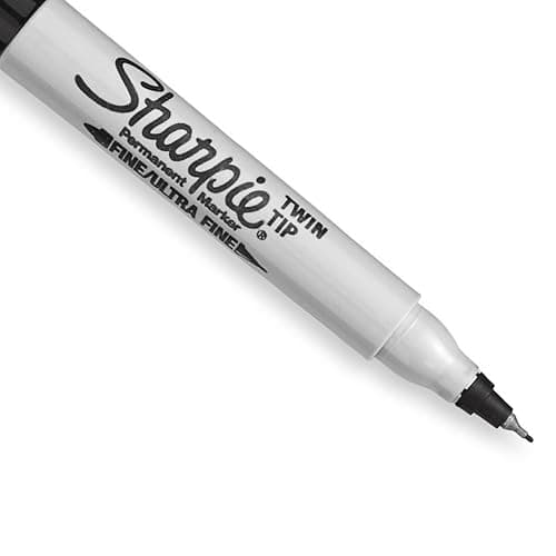 Sharpie Twin Tip Permanent Markers, Fine and Ultra Fine, Black, 4 Count thumbnail 5