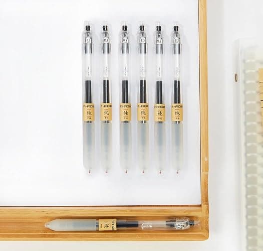 czxwyst X97 Retractable Gel Ink Pens 0.5mm Fine Point (Black Color 12-Pack) thumbnail 7