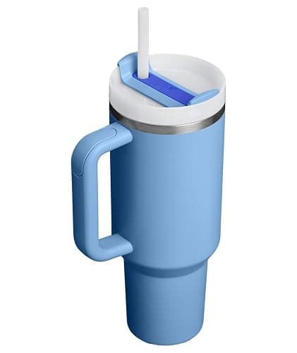 STANLEY Quencher H2.0 Tumbler with Handle and Straw 40 oz | Flowstate 3-Position Lid | Cup Holder Compatible for Travel | Insulated Stainless Steel Cup | BPA-Free | Blue Sky thumbnail 4