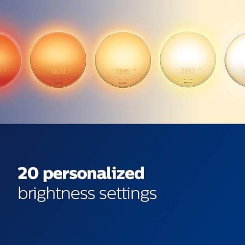 Philips SmartSleep Wake-up Light, Colored Sunrise and Sunset Simulation, 5 Natural Sounds, FM Radio & Reading Lamp, Tap Snooze, HF3520/60 thumbnail 5