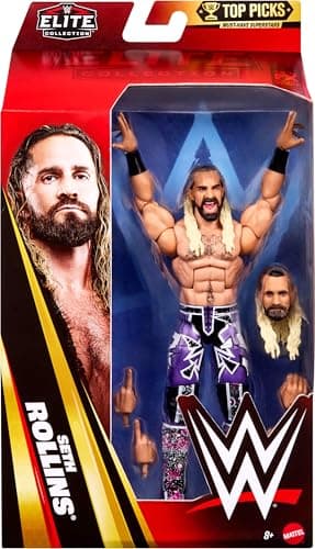 Mattel WWE Elite Collection Top Picks Action Figures & Accessories Set, 6-inch Collectible with Swappable Hands & Ring Gear thumbnail 2