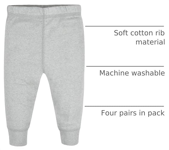 Gerber Baby Girls' Multi-Pack Active Pants Set thumbnail 4