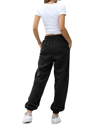 HeSaYep Women's High Waisted Sweatpants Workout Active Joggers Pants Baggy Lounge Bottoms thumbnail 2
