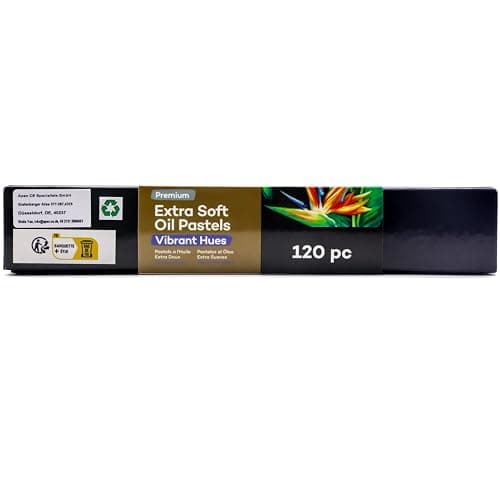Mont Marte Extra Soft Oil Pastels Vibrant Hues Premium 120pc, Assorted Bright Colors, Vibrant, Buttery, Versatile Art Pastels for Blending, Layering & Shading, Art, Craft, Coloring and Sketching thumbnail 7