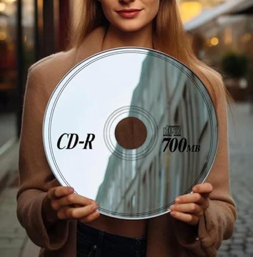 CD Mirror - Cute Music Decor 90s 2000s CD Disk Mirror Wall Decor - Unique Music Room Decor - Silver Acrylic Mirror in Nostalgic 90s Baby Vinyl Retro Decor, Gift for Girlfriend - Large 13x13 Inch thumbnail 7