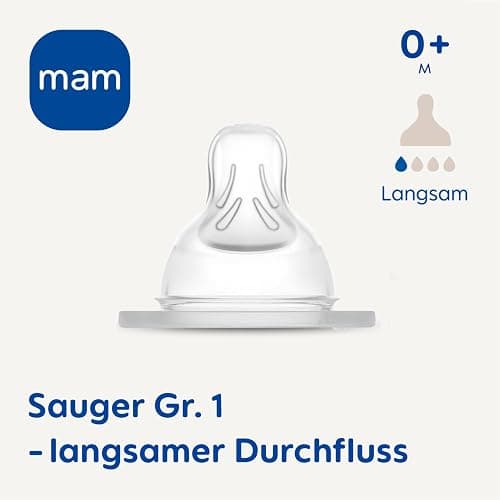 MAM 67036720–2 – Lot de 2 biberons confort en verre 260 ml – Neutres thumbnail 4