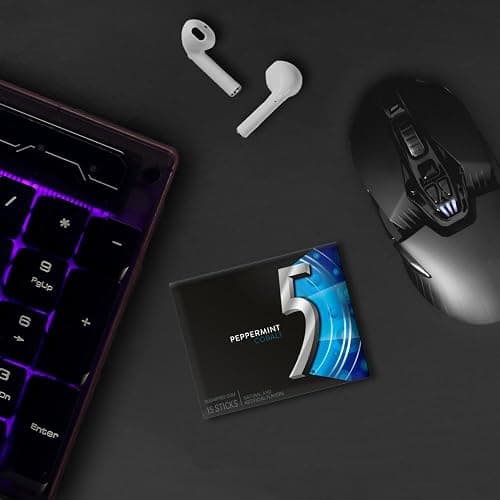 5 GUM Peppermint Cobalt Sugar Free Chewing Gum Bulk, Stimulate Your Senses While Listening to Your Favorite Music, Mini Purse Essentials, 15 Sticks (Pack of 10) thumbnail 5
