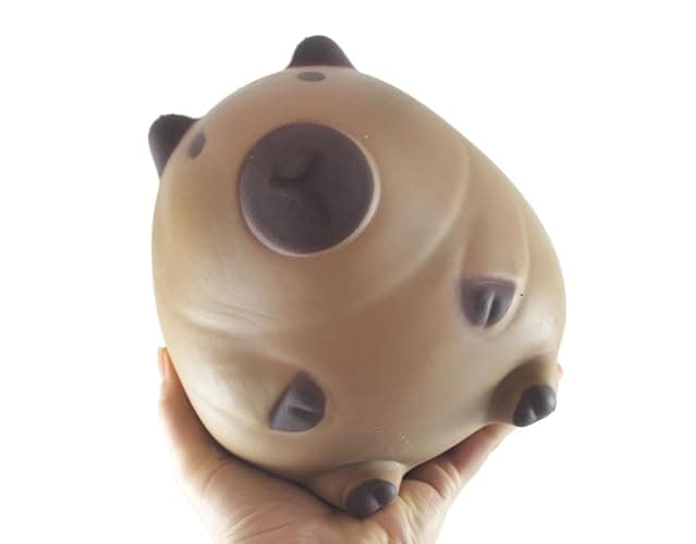 Jumbo 5.75" Capybara Doh Filled Squishy Squeeze Stress Ball Soft Doh Filling - Sensory, Fidget Toy thumbnail 2