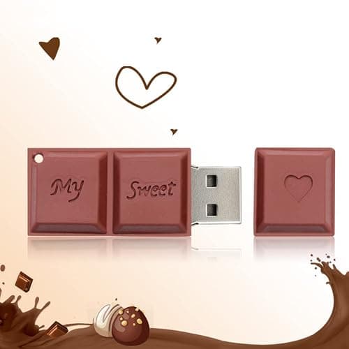 64GB USB Flash Drive Chocolate-Shaped, BorlterClamp Novelty USB Drive Thumb Drive Memory Stick for External Data Storage thumbnail 4