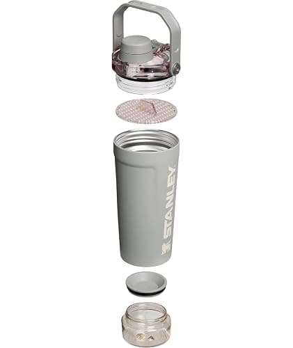 STANLEY Vitalize Shaker Bottle 20 oz | Leakproof Insulated Stainless Steel Shaker Cup | Base Storage and Twist On Fast Flow Lid | Protein Shakes and Pre Workout Powder | BPA-Free | Sage Grey thumbnail 3