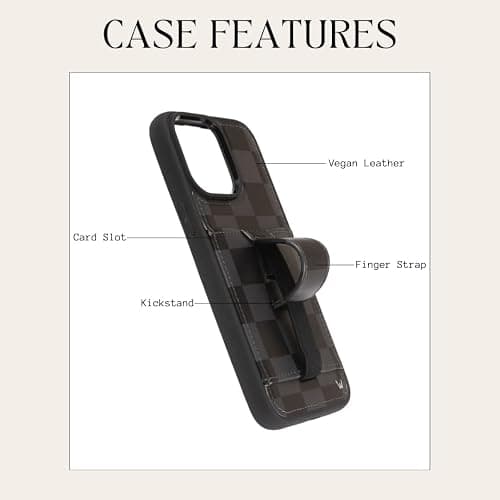 Walli Cases for iPhone 16 Plus Case Aesthetic Wallet Phone Case Card Holder, Securely Holds up to 2 Cards - Cute, Trendy Phone Cover for Women, fits iPhone 16 Plus, with Kickstand & Finger Strap thumbnail 2
