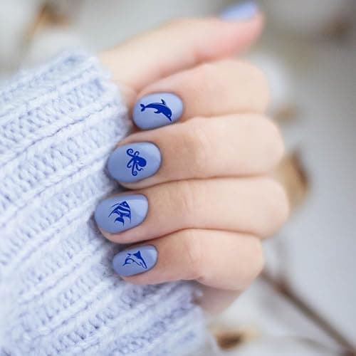 PH PandaHall 3pcs Ocean Life Nail Art Templates, Seaside Marine Life Nail Stamping Plate Beach Sea Shell Art Stencils Stainless Steel Image Plates for Women Summer Nail Design Print Manicure Salon thumbnail 5