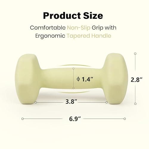LIONSCOOL Set of 2 Neoprene Coated Dumbbell Hand Weights, Anti-Slip and Anti-Roll Hex Dumbbells in Pair for Strength Training, Resistance Training thumbnail 4