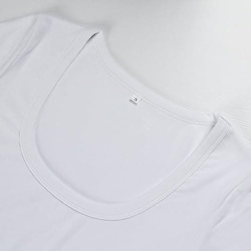 GEMBERA Womens' Stretchy Scoop Neck Short Sleeve Shirts Fitted Casual Basic Top T-Shirts thumbnail 5