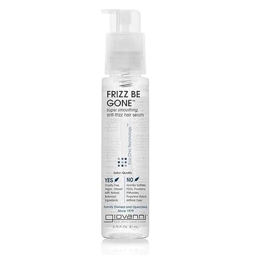 GIOVANNI ECO CHIC Frizz Be Gone - Super Smoothing Anti-Frizz Hair Serum, Adds Shine, Seals in Color, Infused with Natural Botanical Ingredients, Salon Quality, No Parabens - 2.75 fl oz (1 Pack) - Image 1