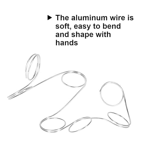 Tenn Well 18 Gauge Aluminum Craft Wire, 165 Feet 1mm Bendable Jewelry Wire | Metal Silver Wire for Jewelry Making, Sculpting, Floral Making, Wreath Making, Crafting, Wire Wrapping, Christmas Ornaments thumbnail 2