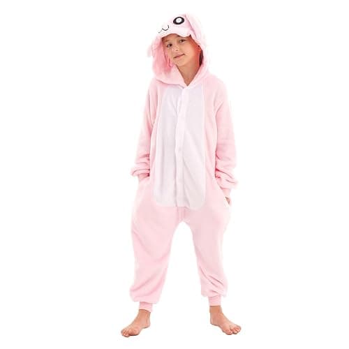 LOBUJOU Animal Hooded Onesie Costume for Kids Adults Boys Girls Halloween Easter Mens Womens Cosplay Outfit Kit Bunny thumbnail 6