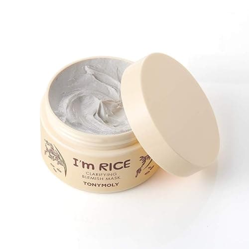 TONYMOLY I'm Rice Clarifying Blemish Clay Mask, Facial Mask Detoxifiies, Reduces Redness & Soothes Irritated Skin, Kaolin Clay & Fermented Rice, 100ml - I'm Rice thumbnail 2