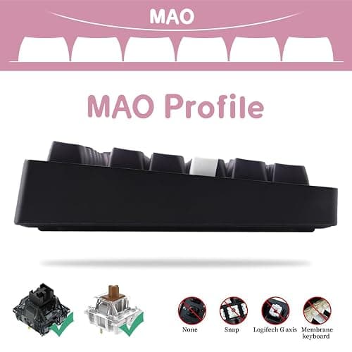 TYRIXKI PBT Keycaps 142 Keys Cute Keycaps Dye-Sublimation Black Cat Keycap Mao Profile Custom Keycap for Cherry Gateron MX Swithes Mechanical Keyboards thumbnail 5