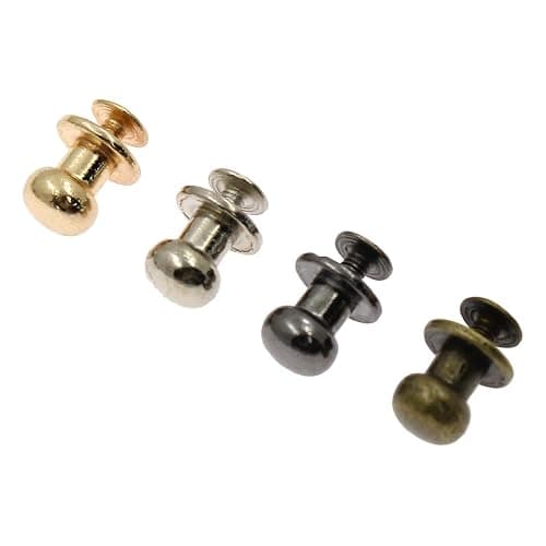Kyuionty 60 Sets Chicago 8mm Round Head Button Phillips Screw Stud Rivet, 4 Colors Leather Rivets Craft Belt for DIY Craft Leather Craft Repairs Decoration thumbnail 3