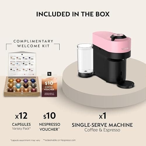Nespresso Vertuo Pop+ Coffee and Espresso Maker by De'Longhi, Candy Pink thumbnail 4