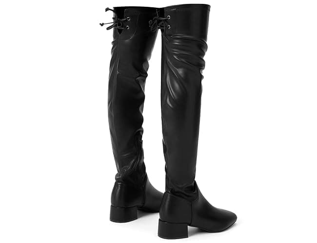 Greatonu Bottes hautes pour femmes, bottes longues d'hiver chaudes thumbnail 5