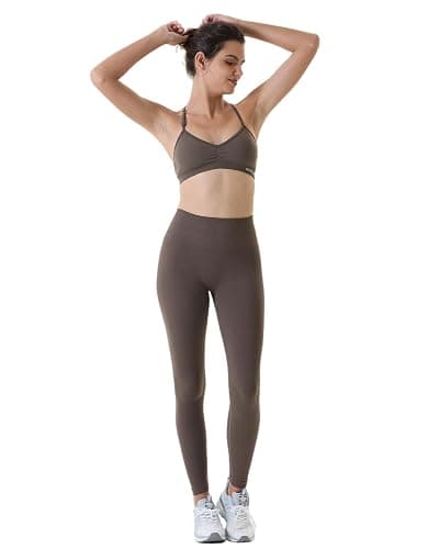 AUROLA Power Workout Leggings for Women Tummy Control Squat Proof Ribbed Thick Seamless Scrunch Active Pants thumbnail 6