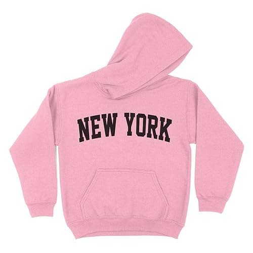New York College Style Kids Hoodie Sweatshirt Youth - Medium - Pink