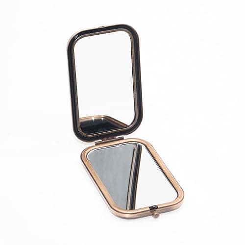 Warmtree Vintage Makeup Mirror Metal Portable Foldable Mirror Butterfly Vanity Mirror Double Sided Compact Cosmetic Mirror Travel Mirror (A) thumbnail 6