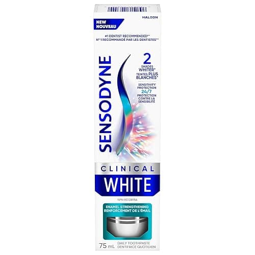 SENSODYNE Clinical White Toothpaste, Sensitivity Protection, Enamel Strengthening, 75mL - Image 1