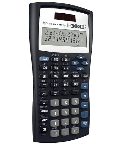 Texas Instruments TI-30XIIS Scientific Calculator, Black with Blue Accents - Black - 1 Pack - Single Pack thumbnail 4