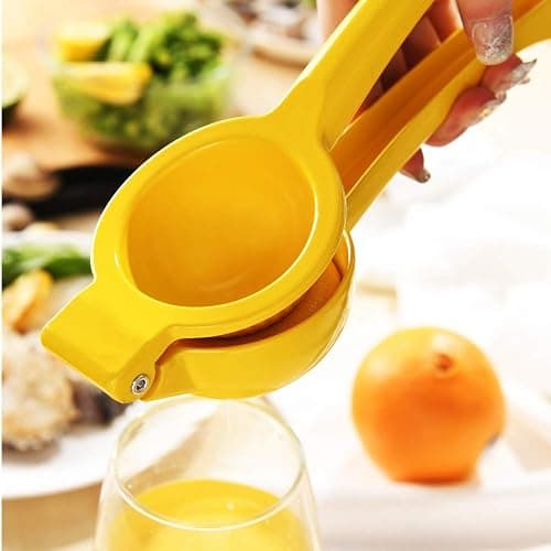 Y-ME Manual Juicer Citrus Lemon Squeezer, Fruit Juicer Lime Press Metal, Professional Hand Juicer Kitchen Tool(Yellow） thumbnail 3