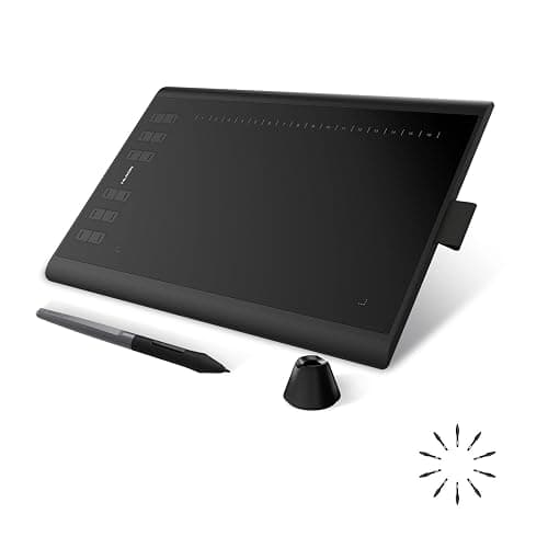 HUION Inspiroy H1060P Graphics Drawing Tablet with 8192 Pressure Sensitivity Battery-Free Stylus and 12 Customized Hot Keys, 10 x 6.25 inches Digital Art Tablet for Mac, Windows PC and Android - Image 1