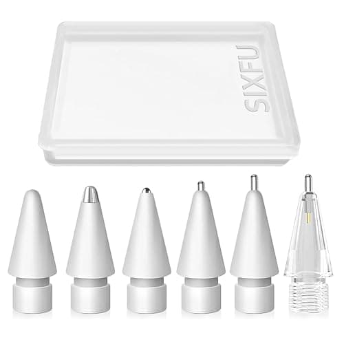 SIXFU Replacement Pencil Tips for Apple Pencil, Multiple Durable iPencil Tip Nibs Accessories for iPad Pro/Apple Pencil Pro/USB-C/ 1st Gen/ 2nd Generation (6 PCS) - Image 1