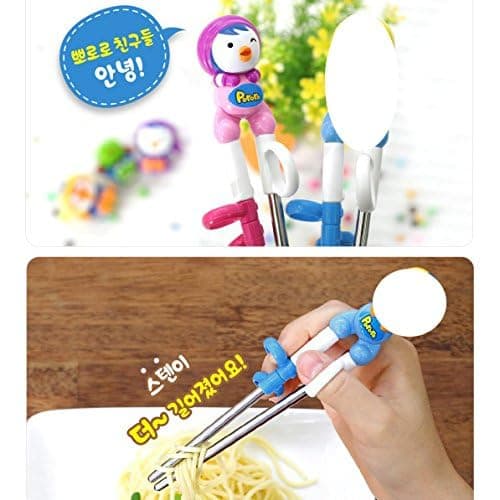 Edison Friends Petty Training Chopsticks for Right-hand Children Kids Stainless Steel, Edison Friends Chopsticks, Made in Korea thumbnail 7