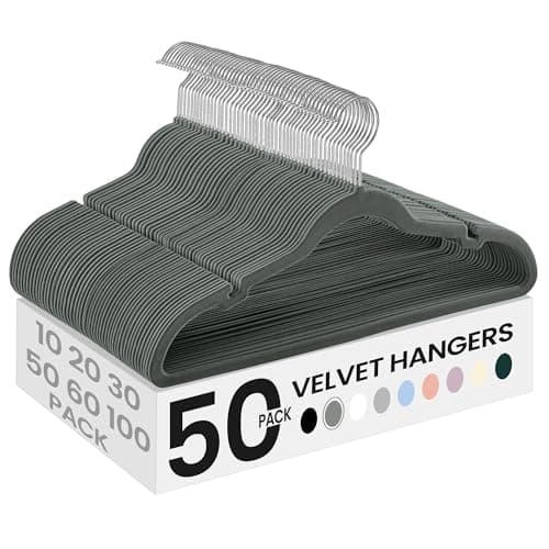 Songmics Velvet Non-Slip Hangers 50-Pack - Image 1