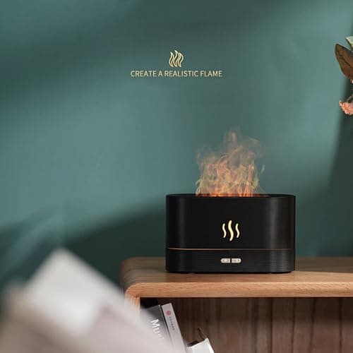 ZWMBYN Flame Air Diffuser Aromatherapy Air Humidifier, 180ml Cool Mist Mini Humidifier Desktop Air Aroma Diffuser, Auto-Off Safety Switch Noiseless Aroma Diffuser for Home Office thumbnail 6