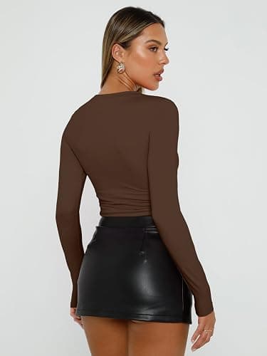AUTOMET 3 Pack Womens Long Sleeve T Shirts Fall Fashion Basic Going Out Crop Tops Slim Fitted Winter Clothes 2025 thumbnail 5