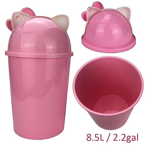 NBHUZEHUA 2.6 Gallon Unicorn Cute Kids Room Trash Can Bedroom Girls Dorm Bathroom Nursery Home Office Small Waste Basket Garbage Cans Trash Bin Dustbin thumbnail 3